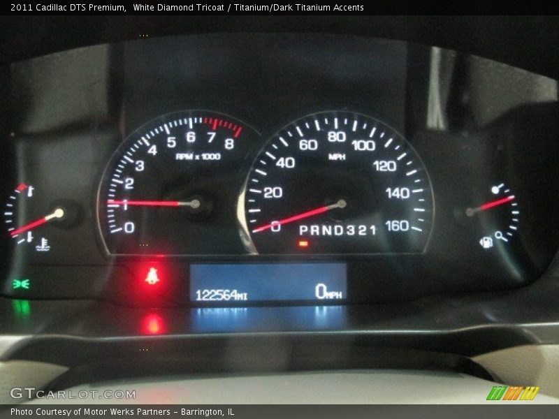 White Diamond Tricoat / Titanium/Dark Titanium Accents 2011 Cadillac DTS Premium