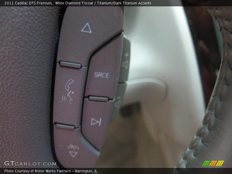 White Diamond Tricoat / Titanium/Dark Titanium Accents 2011 Cadillac DTS Premium