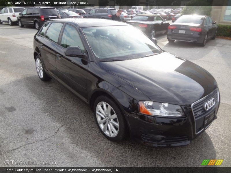 Brilliant Black / Black 2009 Audi A3 2.0T quattro
