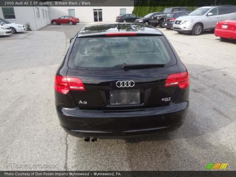 Brilliant Black / Black 2009 Audi A3 2.0T quattro