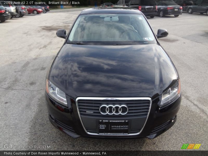 Brilliant Black / Black 2009 Audi A3 2.0T quattro