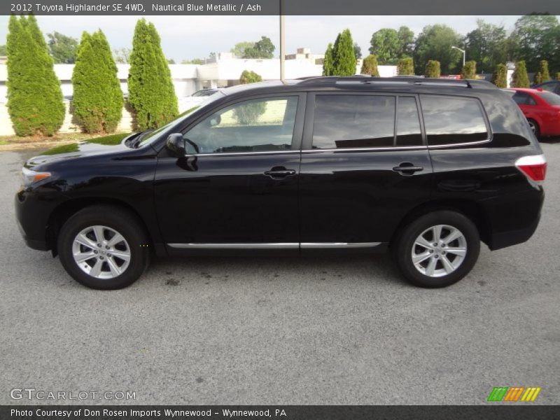 Nautical Blue Metallic / Ash 2012 Toyota Highlander SE 4WD