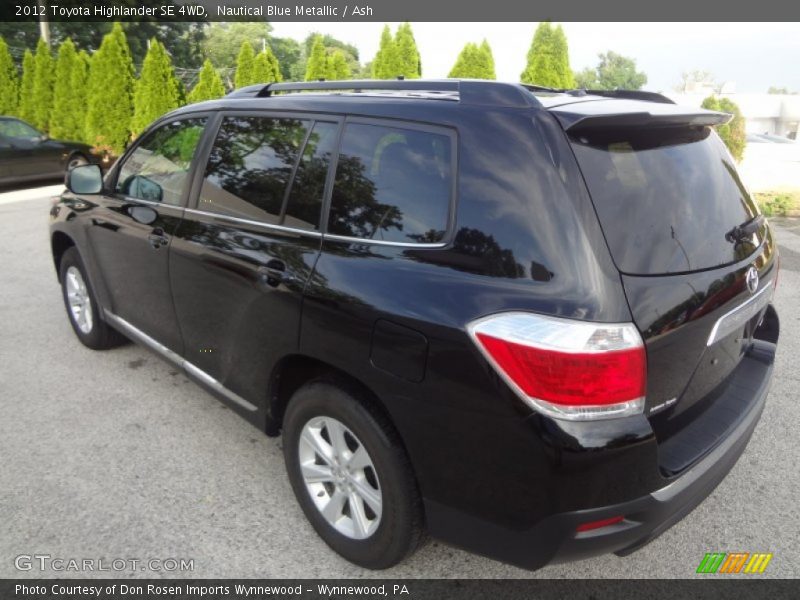Nautical Blue Metallic / Ash 2012 Toyota Highlander SE 4WD