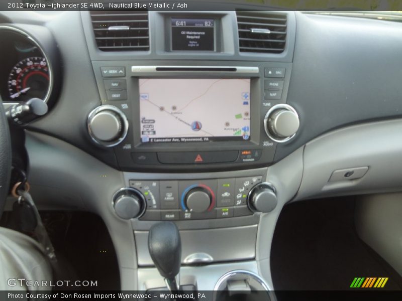 Nautical Blue Metallic / Ash 2012 Toyota Highlander SE 4WD