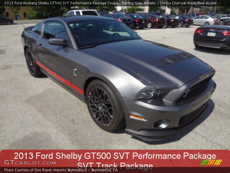Sterling Gray Metallic / Shelby Charcoal Black/Red Accent 2013 Ford Mustang Shelby GT500 SVT Performance Package Coupe
