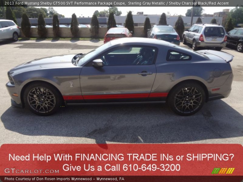 Sterling Gray Metallic / Shelby Charcoal Black/Red Accent 2013 Ford Mustang Shelby GT500 SVT Performance Package Coupe
