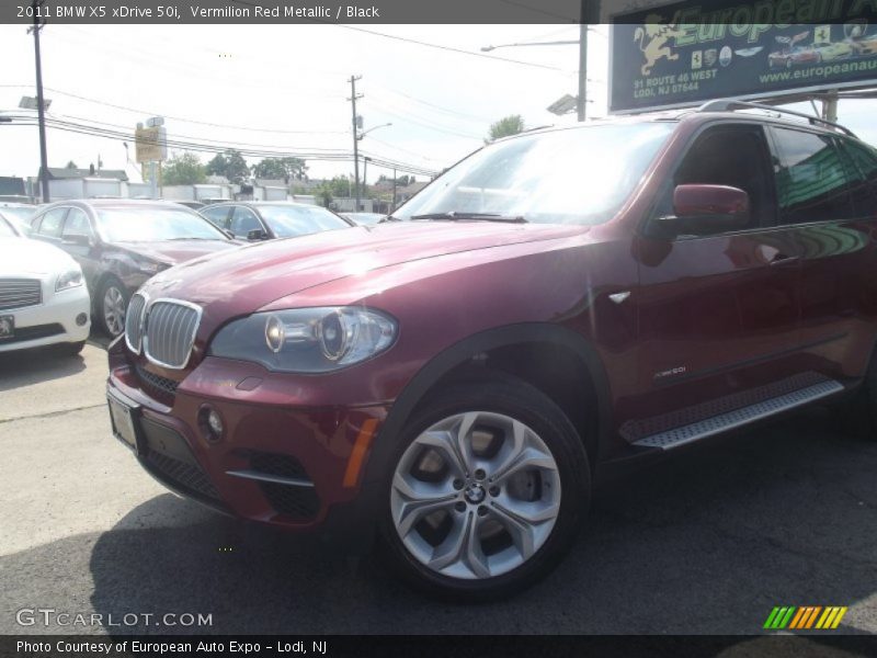 Vermilion Red Metallic / Black 2011 BMW X5 xDrive 50i