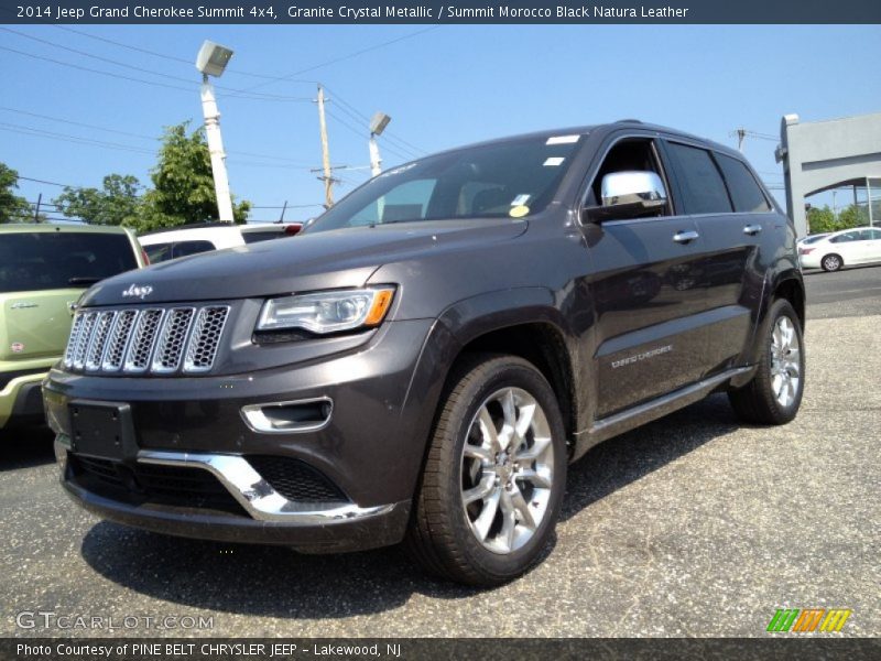 Granite Crystal Metallic / Summit Morocco Black Natura Leather 2014 Jeep Grand Cherokee Summit 4x4