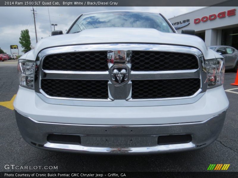 Bright White / Black/Diesel Gray 2014 Ram 1500 SLT Quad Cab