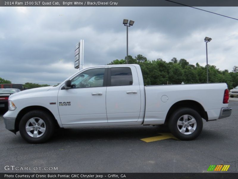 Bright White / Black/Diesel Gray 2014 Ram 1500 SLT Quad Cab