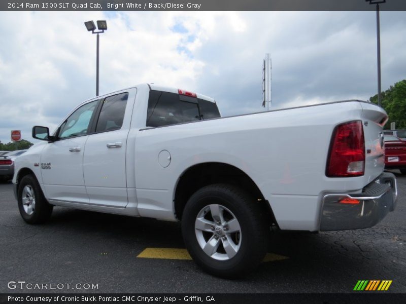 Bright White / Black/Diesel Gray 2014 Ram 1500 SLT Quad Cab