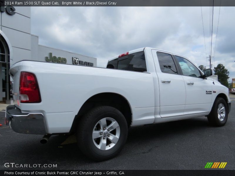 Bright White / Black/Diesel Gray 2014 Ram 1500 SLT Quad Cab
