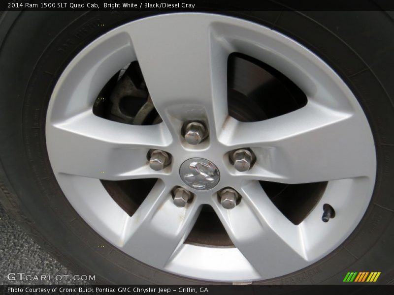Bright White / Black/Diesel Gray 2014 Ram 1500 SLT Quad Cab