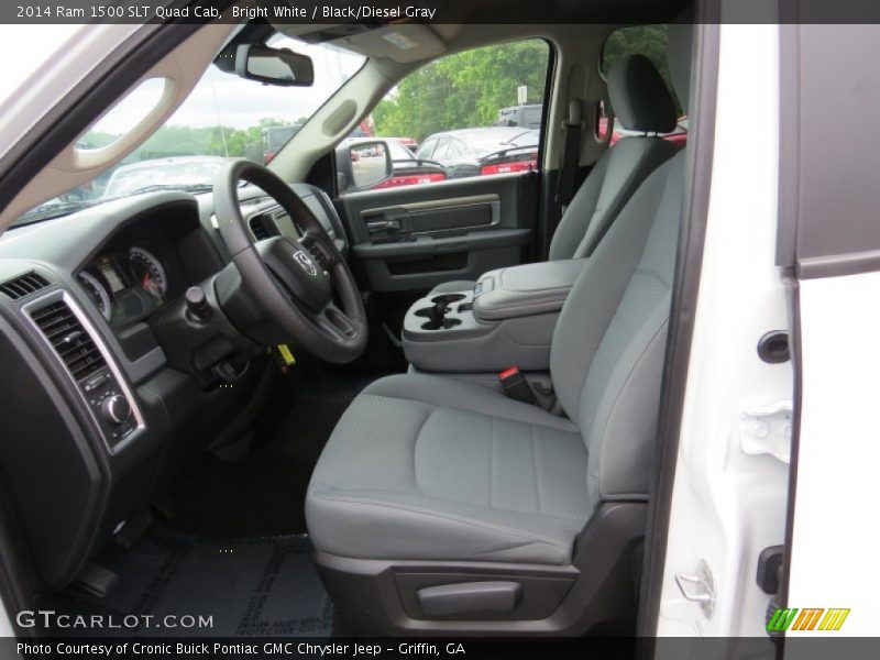 Bright White / Black/Diesel Gray 2014 Ram 1500 SLT Quad Cab