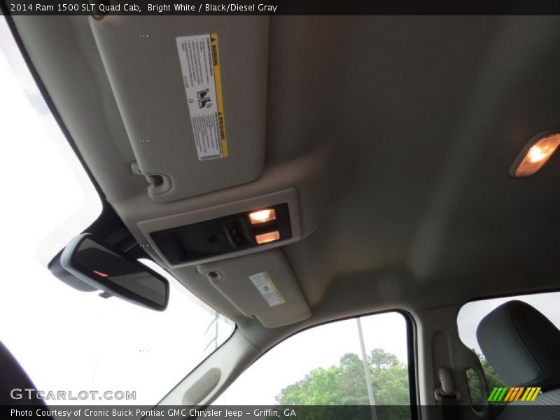 Bright White / Black/Diesel Gray 2014 Ram 1500 SLT Quad Cab