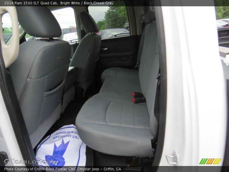 Bright White / Black/Diesel Gray 2014 Ram 1500 SLT Quad Cab
