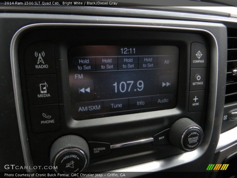 Bright White / Black/Diesel Gray 2014 Ram 1500 SLT Quad Cab