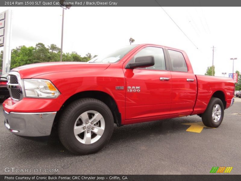 Flame Red / Black/Diesel Gray 2014 Ram 1500 SLT Quad Cab