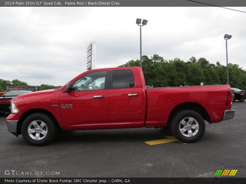 Flame Red / Black/Diesel Gray 2014 Ram 1500 SLT Quad Cab