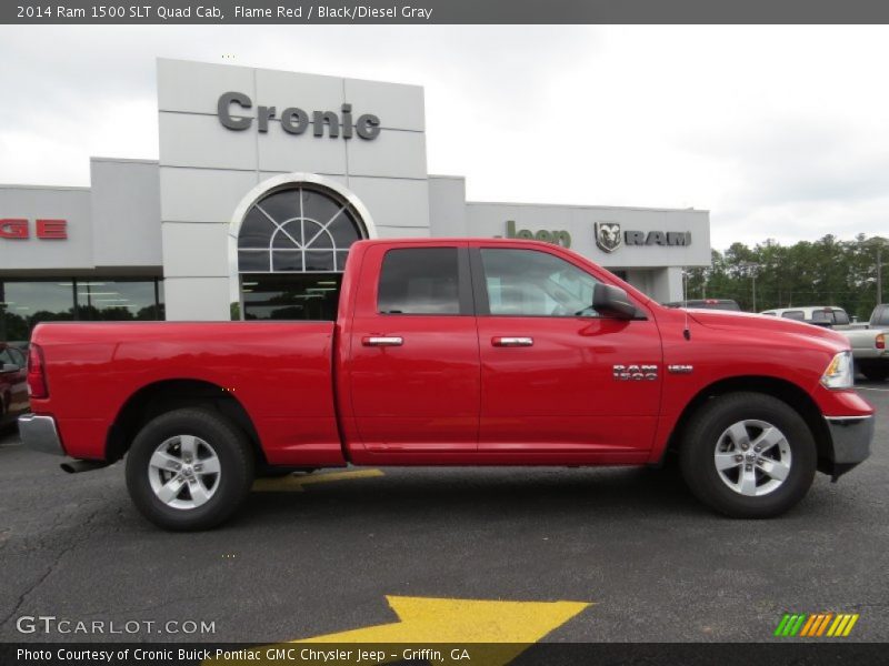 Flame Red / Black/Diesel Gray 2014 Ram 1500 SLT Quad Cab