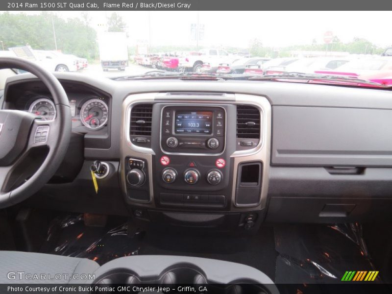 Flame Red / Black/Diesel Gray 2014 Ram 1500 SLT Quad Cab