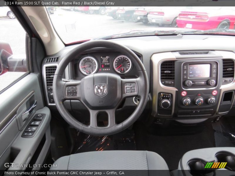 Flame Red / Black/Diesel Gray 2014 Ram 1500 SLT Quad Cab