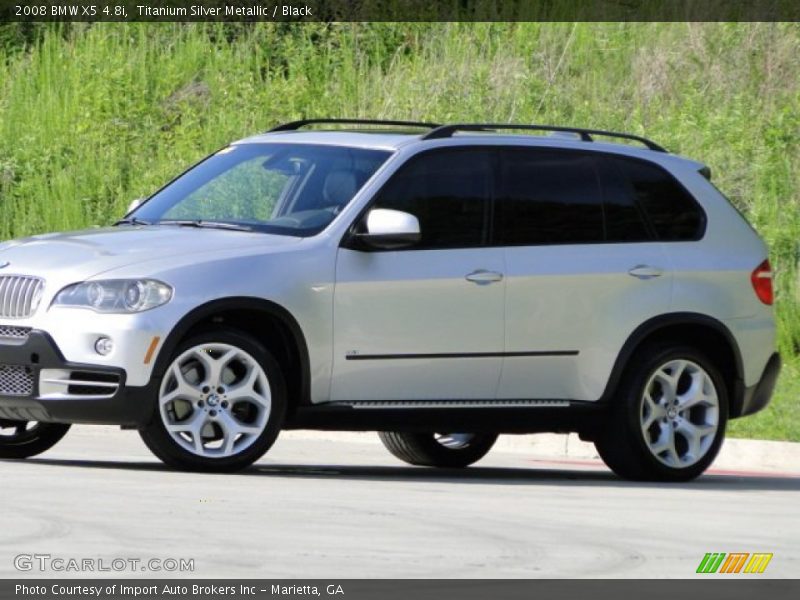 Titanium Silver Metallic / Black 2008 BMW X5 4.8i