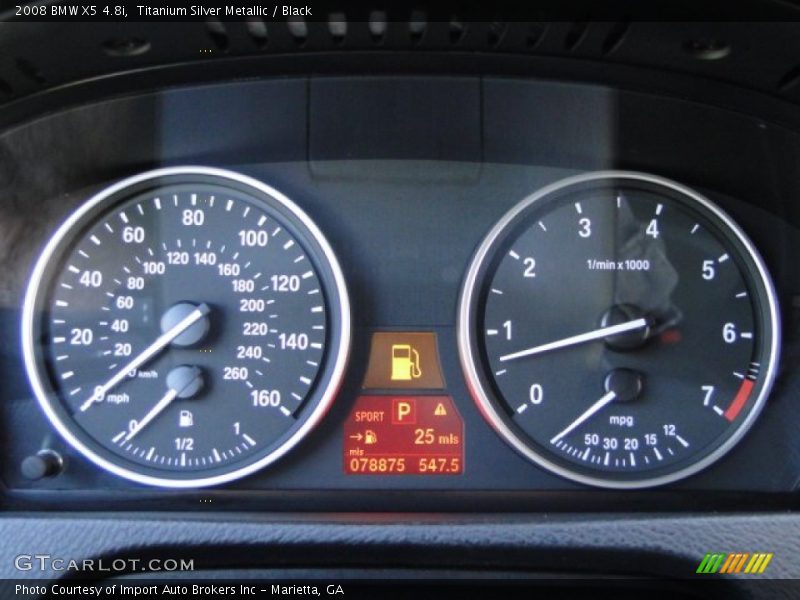 Titanium Silver Metallic / Black 2008 BMW X5 4.8i