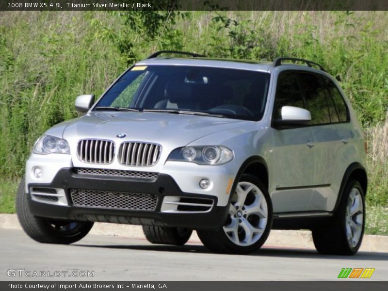 Titanium Silver Metallic / Black 2008 BMW X5 4.8i