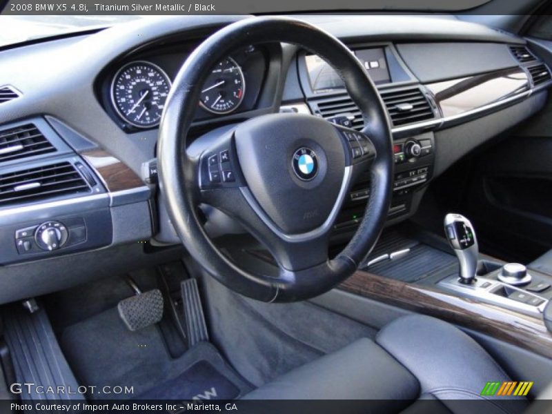 Titanium Silver Metallic / Black 2008 BMW X5 4.8i