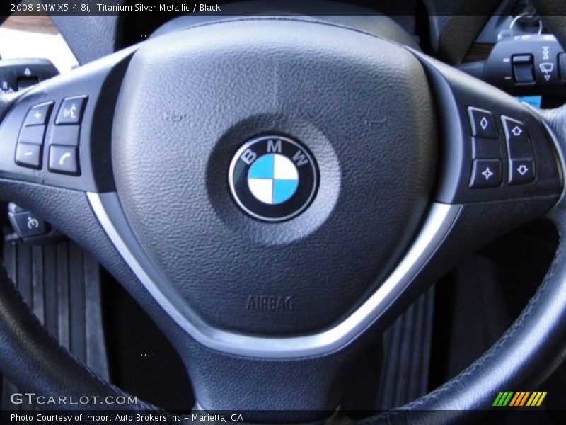 Titanium Silver Metallic / Black 2008 BMW X5 4.8i