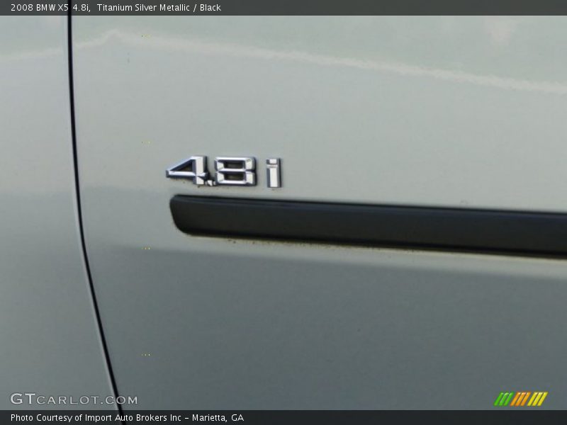 Titanium Silver Metallic / Black 2008 BMW X5 4.8i
