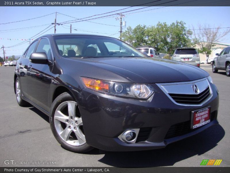 Graphite Luster Pearl / Taupe 2011 Acura TSX Sedan