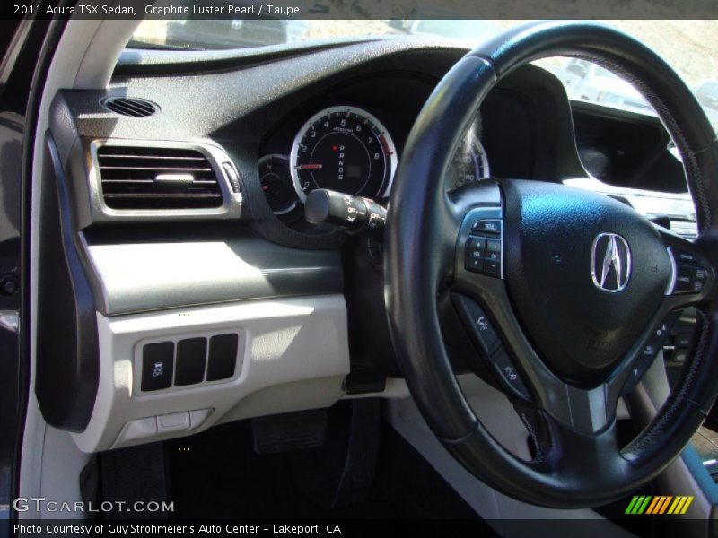 Graphite Luster Pearl / Taupe 2011 Acura TSX Sedan