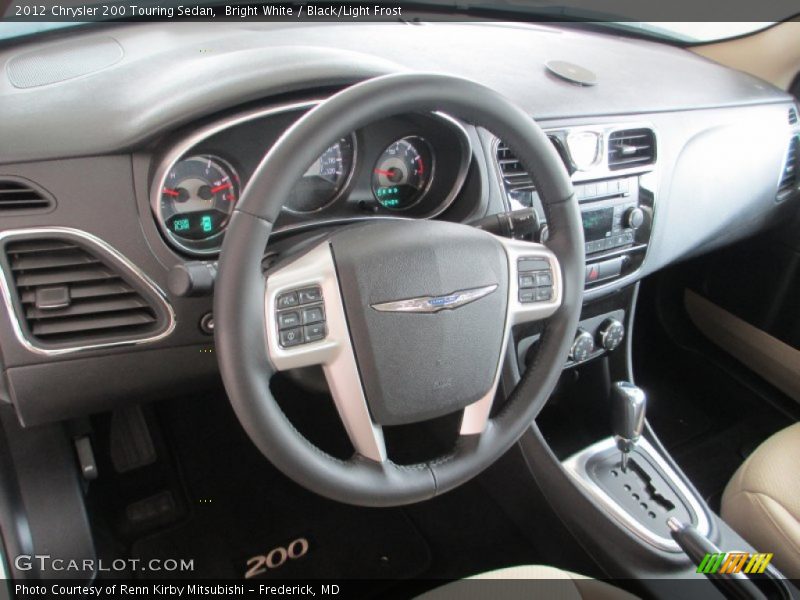 Bright White / Black/Light Frost 2012 Chrysler 200 Touring Sedan