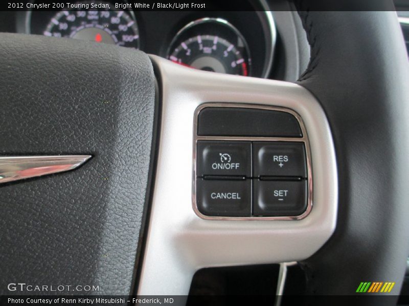 Bright White / Black/Light Frost 2012 Chrysler 200 Touring Sedan