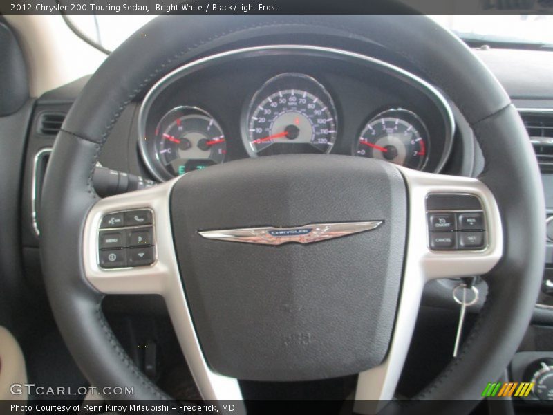 Bright White / Black/Light Frost 2012 Chrysler 200 Touring Sedan