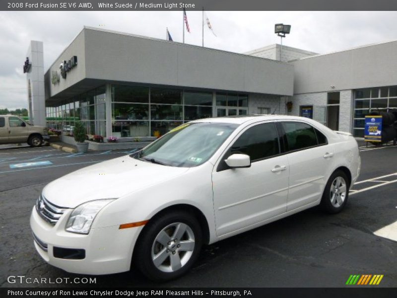 White Suede / Medium Light Stone 2008 Ford Fusion SE V6 AWD