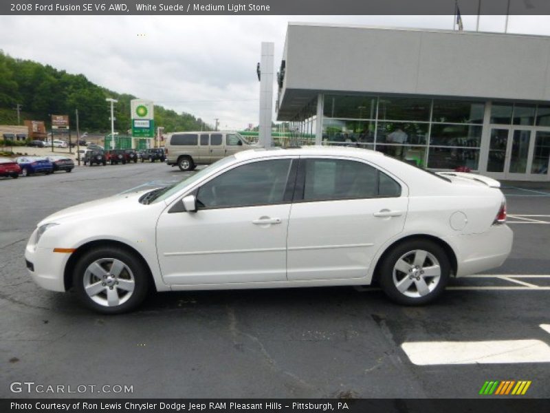 White Suede / Medium Light Stone 2008 Ford Fusion SE V6 AWD