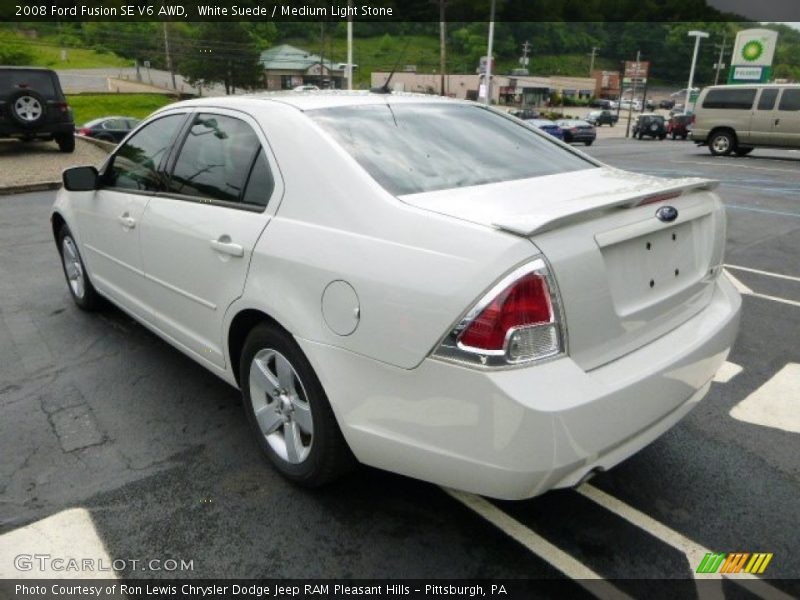 White Suede / Medium Light Stone 2008 Ford Fusion SE V6 AWD