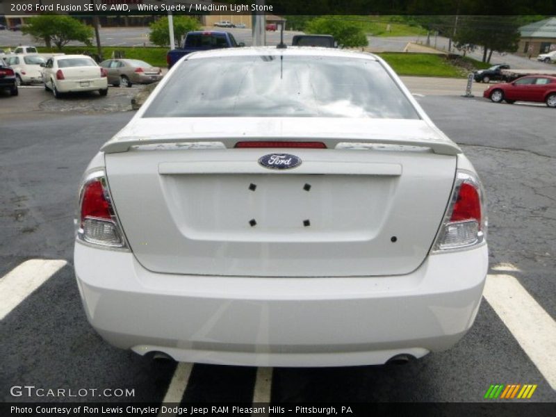 White Suede / Medium Light Stone 2008 Ford Fusion SE V6 AWD