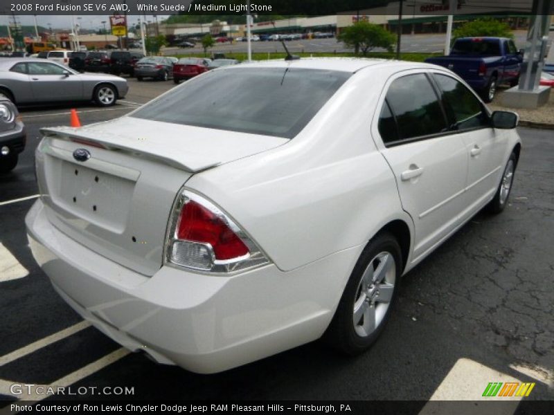 White Suede / Medium Light Stone 2008 Ford Fusion SE V6 AWD