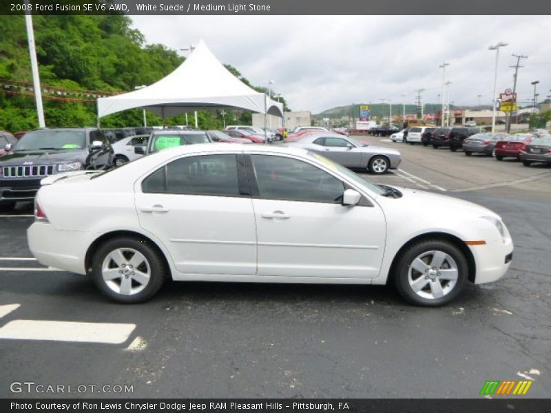 White Suede / Medium Light Stone 2008 Ford Fusion SE V6 AWD