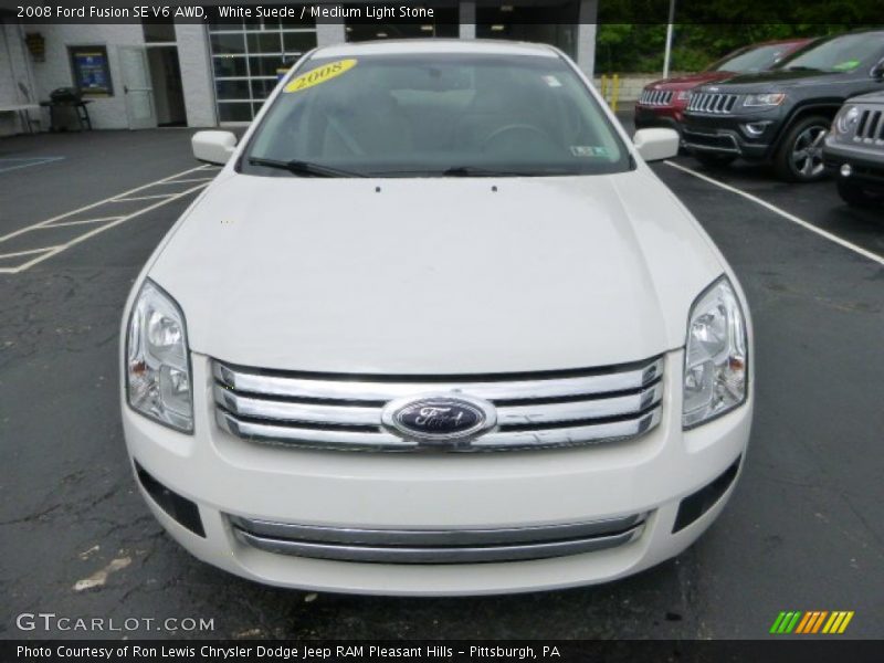 White Suede / Medium Light Stone 2008 Ford Fusion SE V6 AWD
