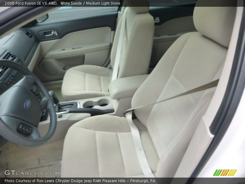 White Suede / Medium Light Stone 2008 Ford Fusion SE V6 AWD