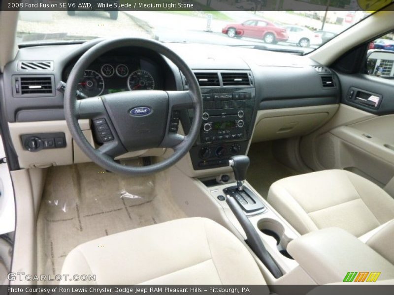 White Suede / Medium Light Stone 2008 Ford Fusion SE V6 AWD