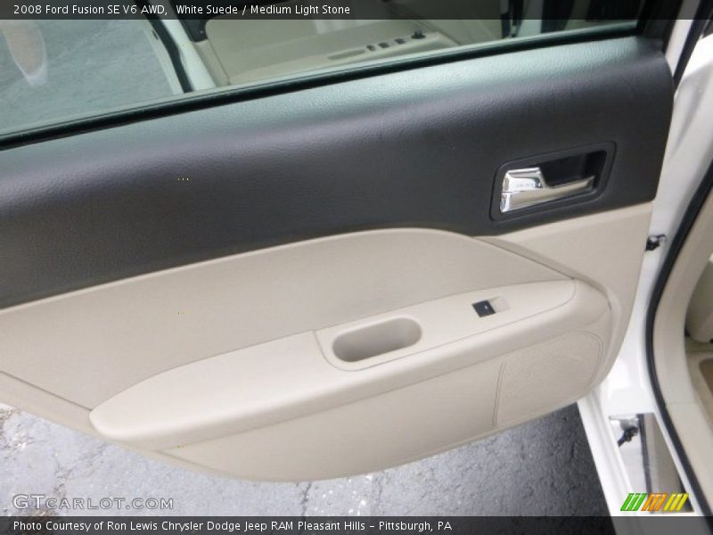 White Suede / Medium Light Stone 2008 Ford Fusion SE V6 AWD