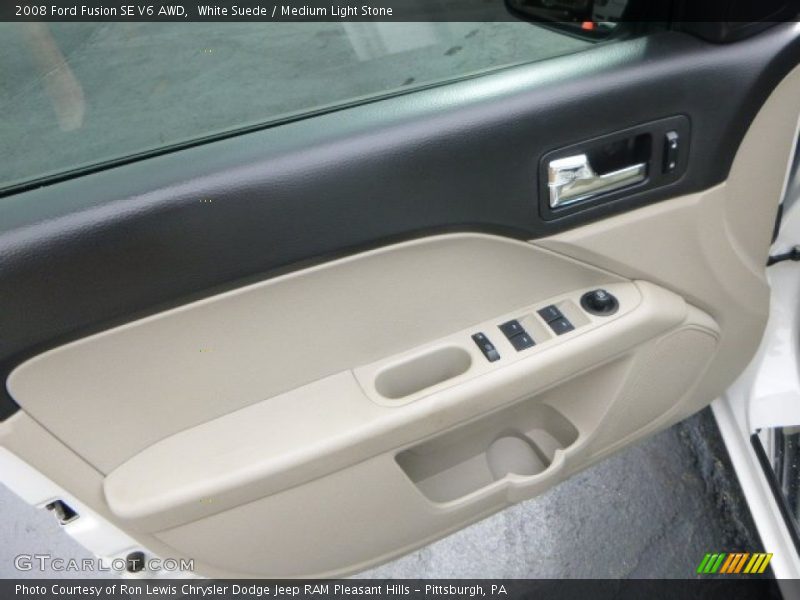 White Suede / Medium Light Stone 2008 Ford Fusion SE V6 AWD