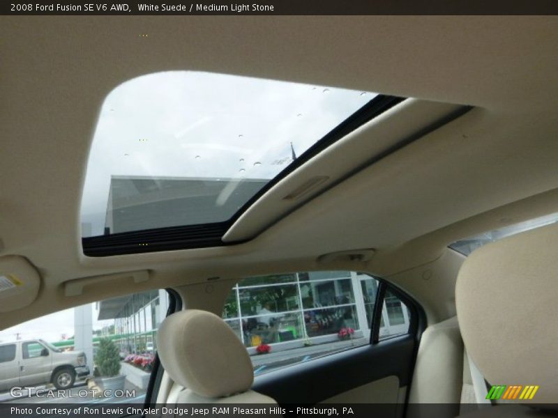White Suede / Medium Light Stone 2008 Ford Fusion SE V6 AWD