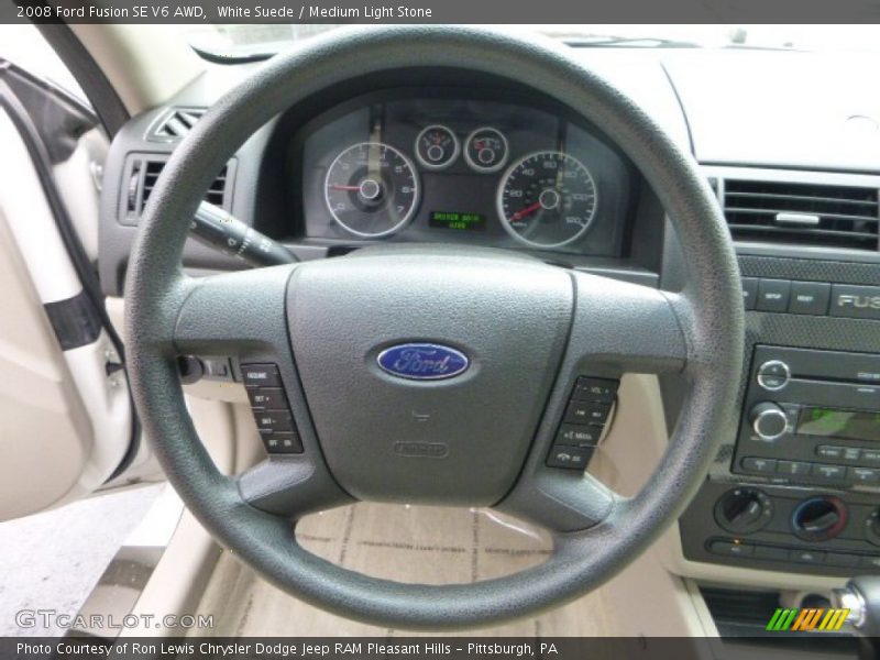 White Suede / Medium Light Stone 2008 Ford Fusion SE V6 AWD